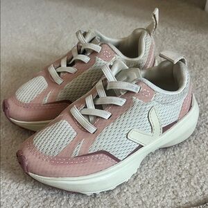 Veja Canary Pink and Cream Sneakers